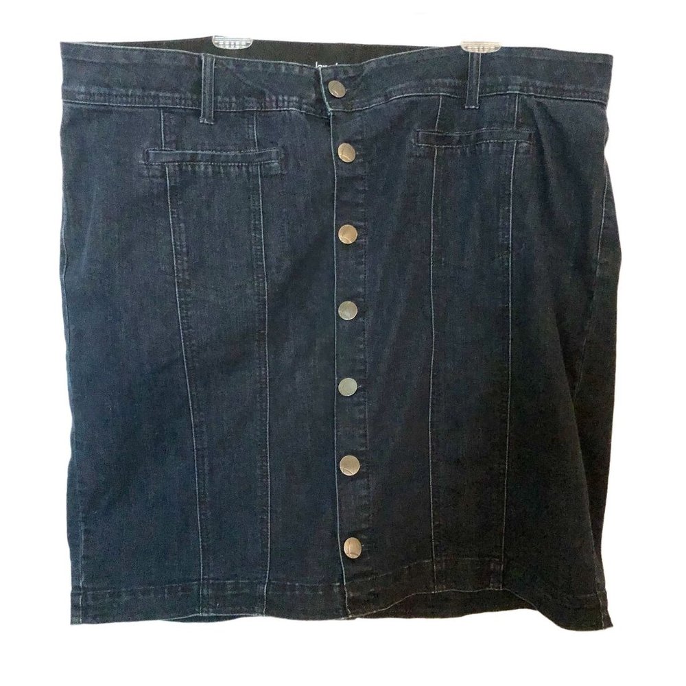 LANE BRYANT Womens Button Denim Skirt 24